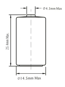 Eve ER14250 1/2 AA Sayaç pili boyutu